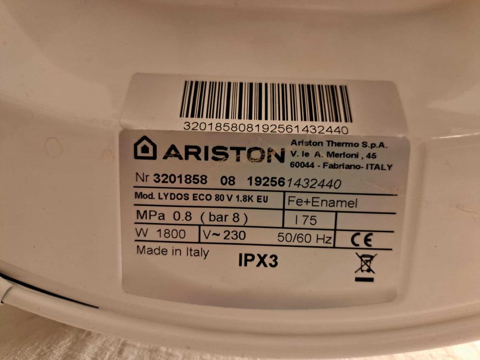 Boiler electric Ariston Lydos Eco 80V, 75l, 1800W