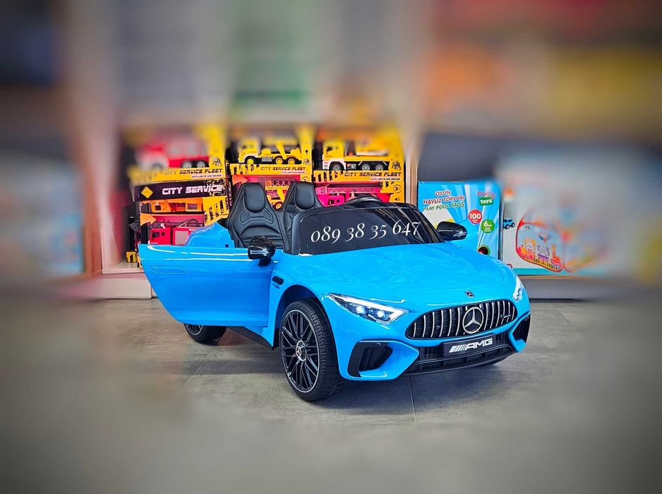 ТОП ЦЕНА!НОВО!Акумулаторна кола Mercedes SL 63 AMG с 12V,EVA гуми,USB