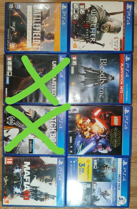 Игры для ps4,mafia,battlefield, Bloodborne, Witcher,god of war,Lego
