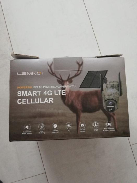 Camera supraveghere exterior 4G LTE Lemnoi S72 2K Panou Solar Noua