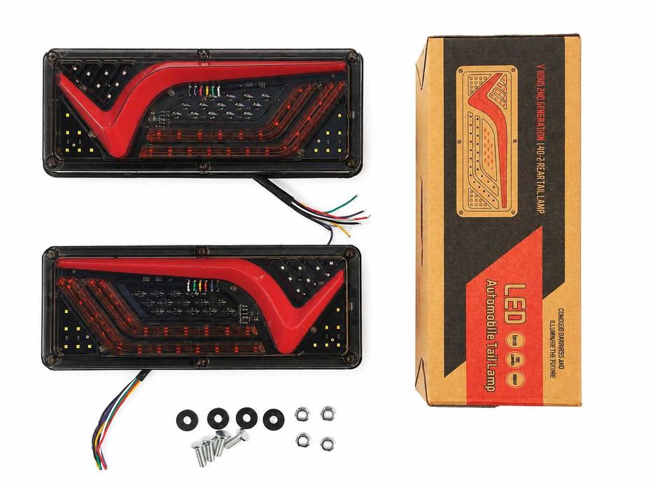 Set 2 Lampi Spate LED Multifuncționale 12V–24V Camion/Remorca