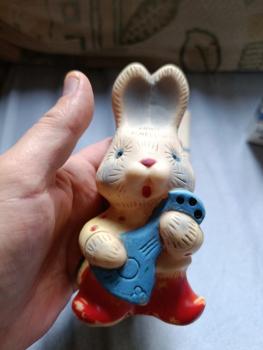 Игрушка зайчик из СССР винтаж