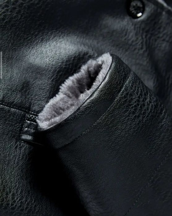 Зимние кожаные куртки для мужчин