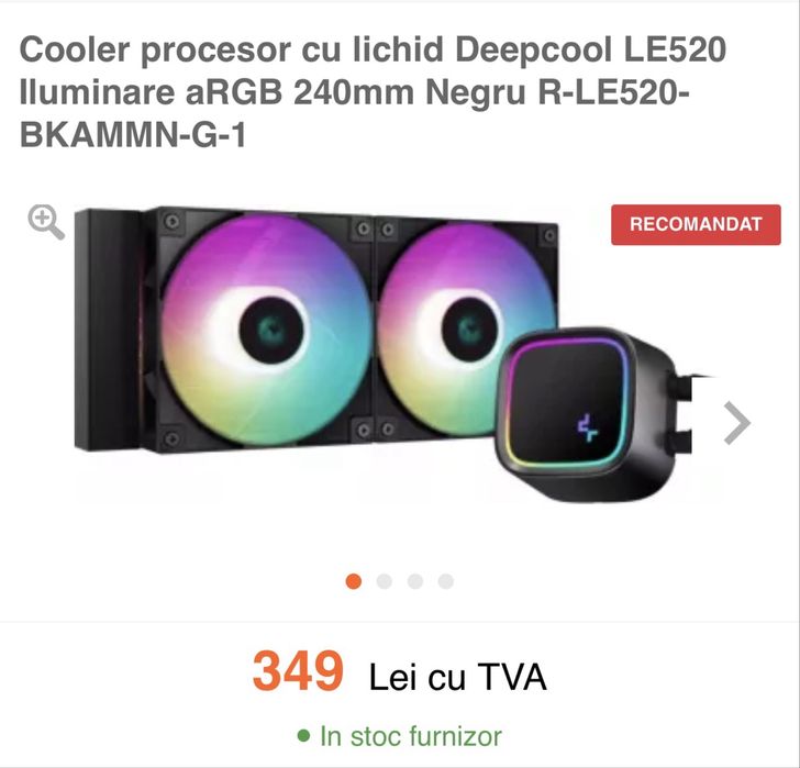 Cooler CPU AIO Deepcool LE520 ARGB