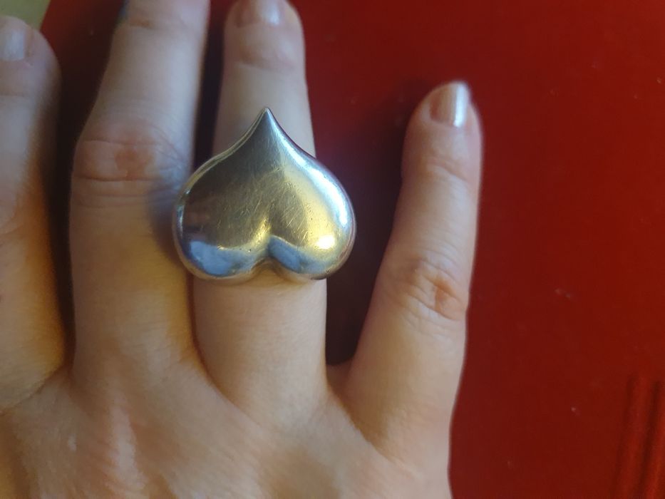 Inel inima, masiv, argint 925