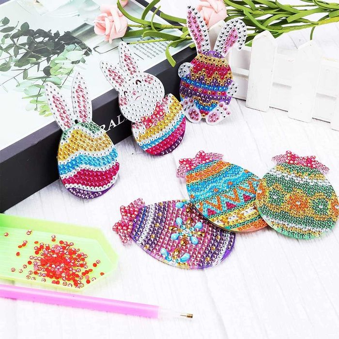 Set 10 Proiecte Tematica Paste, Pictura Diamante Copii