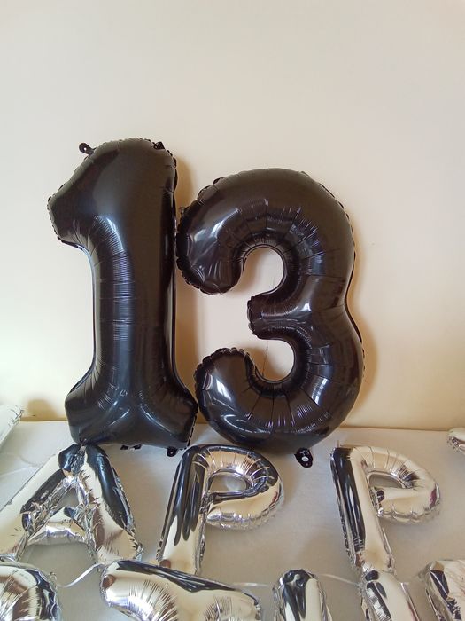 Фолиеви цифри и надпис за рожден ден