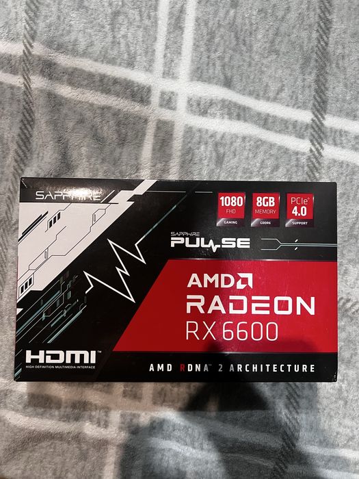 Sapphire Pulse Radeon RX 6600 8GB GDDR6 – Пълен комплект, като нова