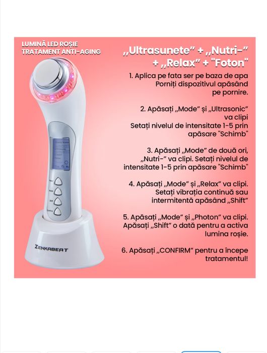 Aparat profesional pentru Tratament Facial Zenkabeat 10T-Plus