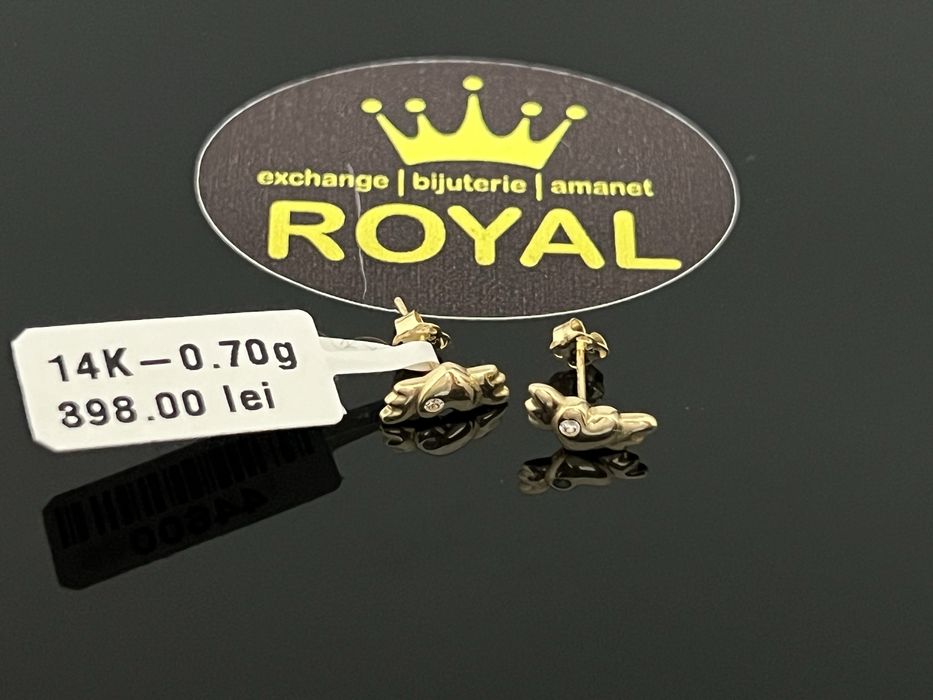 Bijuteria Royal CB : Cercei copil aur 14K 0,70 grame