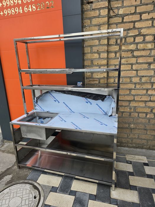 Стилаж+мойка стол