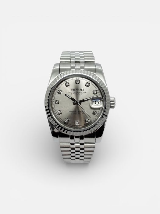 Seiko Datejust Silver Diamond Dial