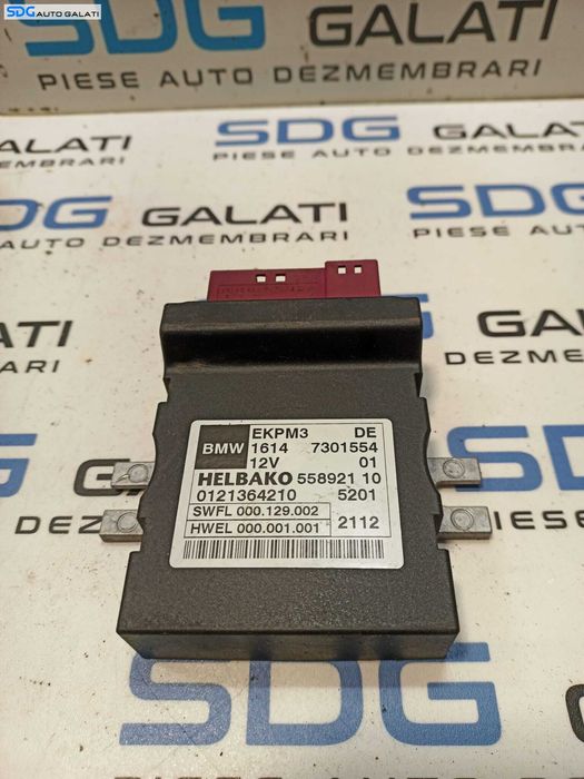 Releu Modul Comanda Pompa Combustibil BMW Seria 5 F10 F11 F12 2011 - 2017 Cod 7301554 [L0164]