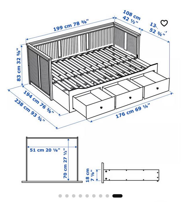 Кровать IKEA hemnes