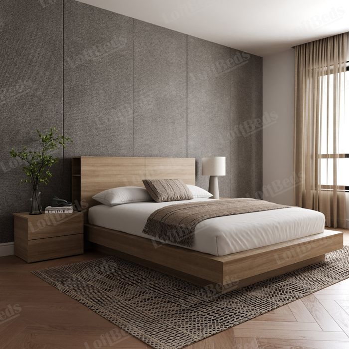 Двуспальная кровать с матрасом, в стиле hi-tech,  НАФИС  кровать