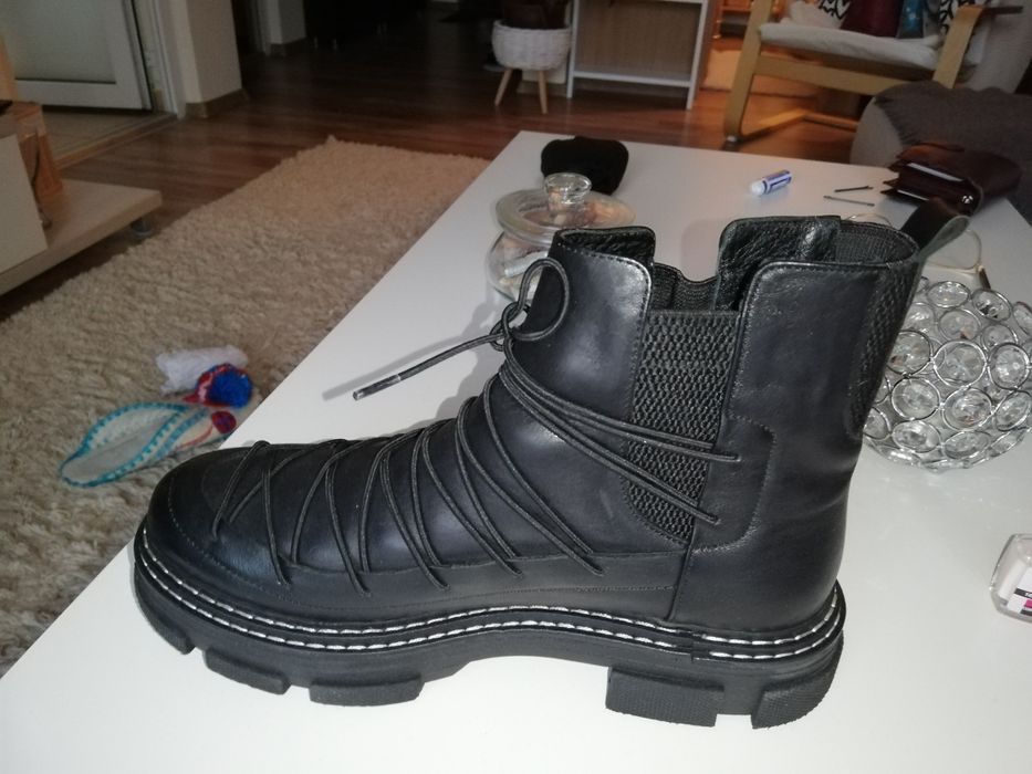 Ghete Otter marine 38 piele