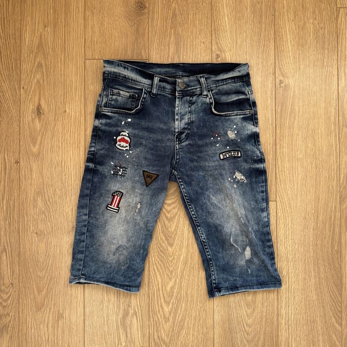 Дънкови къси панталони тип Philipp Plein