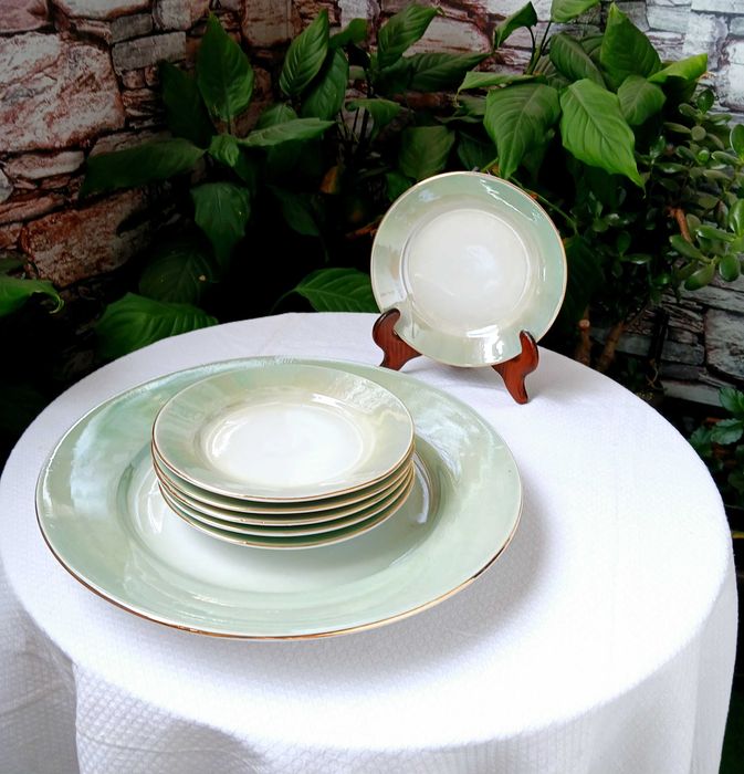 Рядък седефен тортен сервиз на Китка