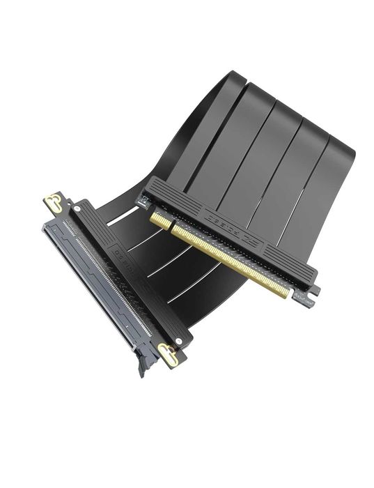 Cablu extensie 30cm PCIe 5.0 X16 GPU Riser placa video,unghi 90/180 RX RTX lățime de bandă 128 GB/s,pentru GPU-uri RTX 50/40 și RX 9000/7000