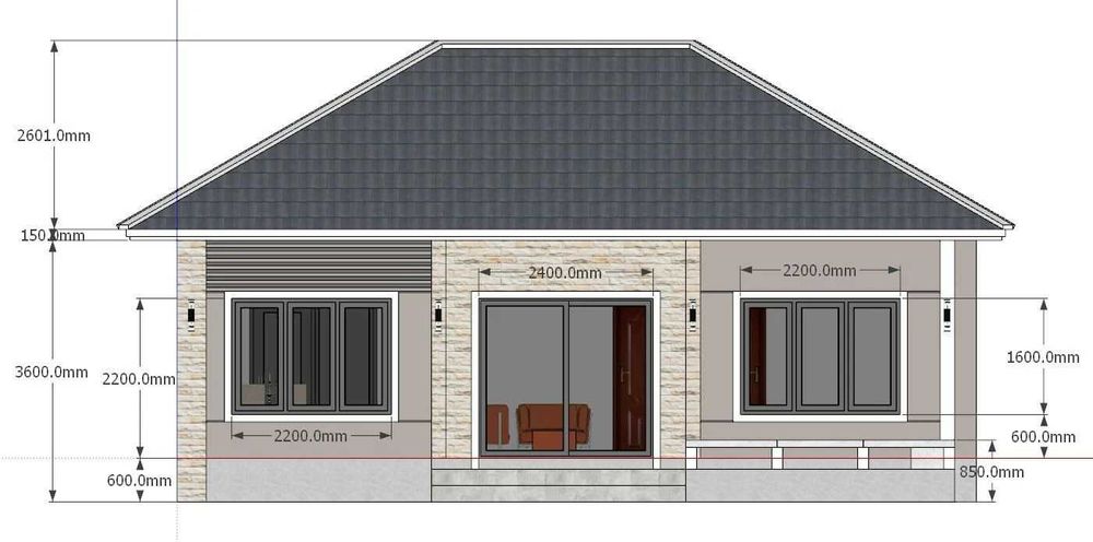 НА ИЗПЛАЩАНЕ - Евтина сглобяема къща с 3 спални, 77 кв. м