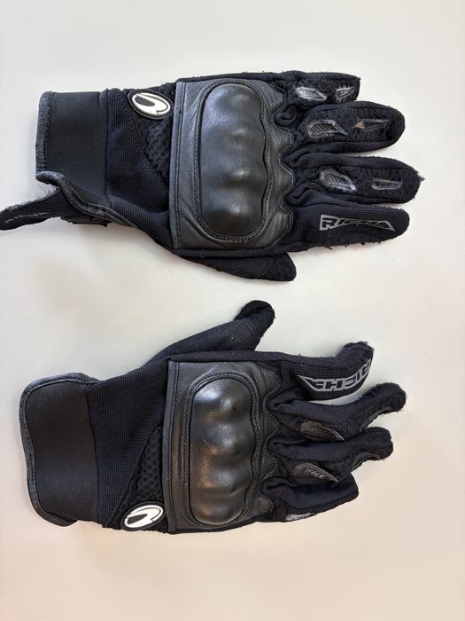 Manusi moto textil + intarituri piele, marinea M