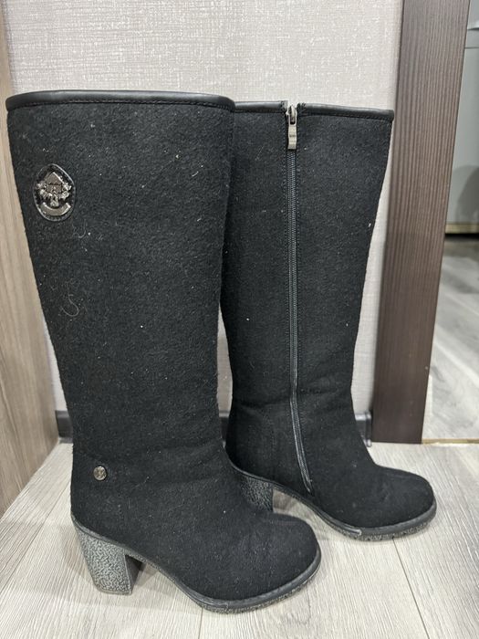 Войлочные валенки на каблуке