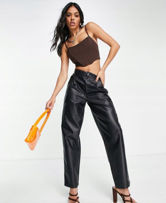 Кафяв корсет топ – размер S Pull&Bear