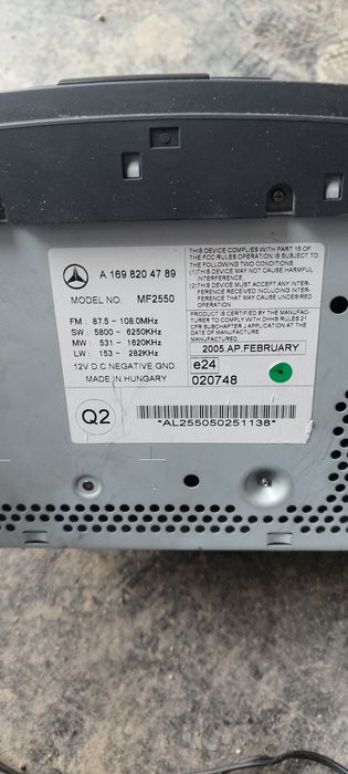 Mercedes B clas CD player