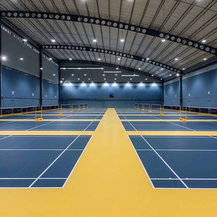 Эпоксидный наливной пол для спорткомплекса