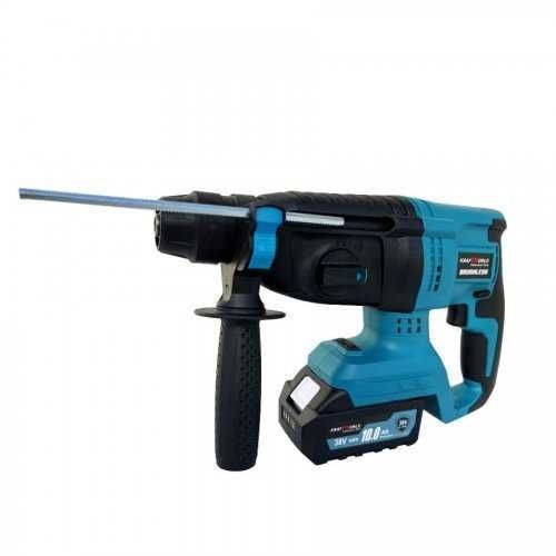 Комплект от акумулаторен перфоратор, ъглошлайф, гайковерт и винтоверт