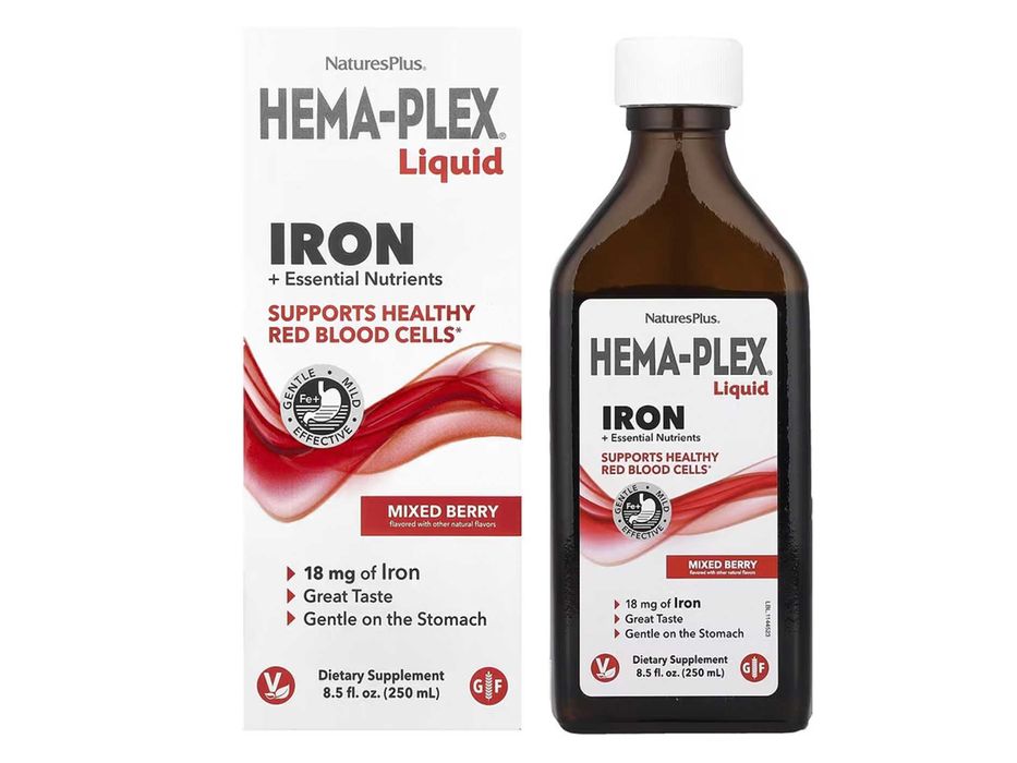 NaturesPlus Hema-Plex Liquid Iron жидкое железо 250 мл