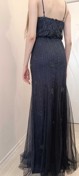 LACE & BEADS Официална Абитуриентска Рокля ръчно нашита с маниста от горе до долу с Безплатна Доставка