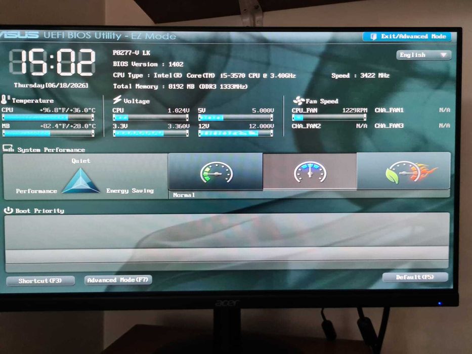 Placa de baza Asus  P8Z77 VLX  + i5 3570 + 8gb ddr3 socket LGA 1155