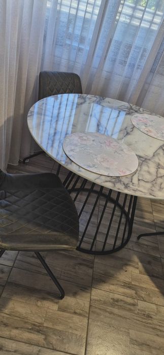 Set Masa marmură cu 4 scaune