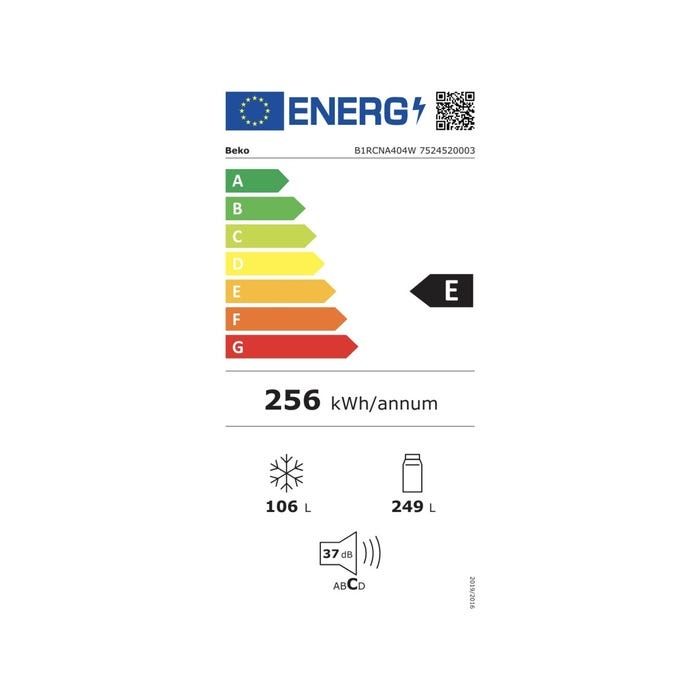 Нов инверторен хладилник с фризер Беко Beko B1RCNA404W  203 см Total No Frost