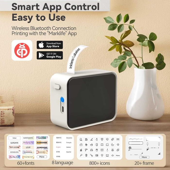 Pristar P15 Bluetooth термопринтер за етикети, бял