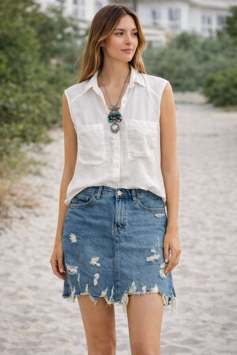 Fustă si pantaloni scurți blugi vintage Zara