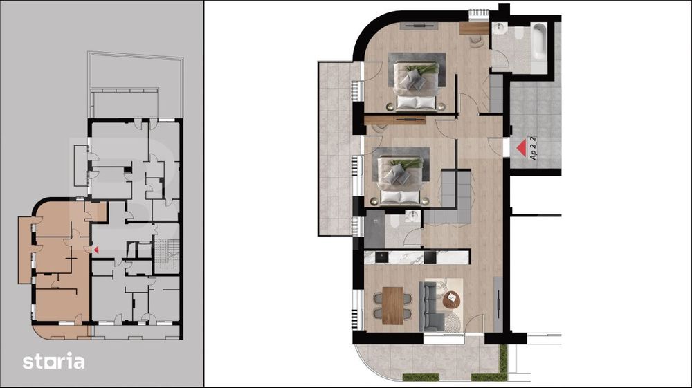Apartament Deosebit, 83,36mp, Bloc Nou — fotografia 1