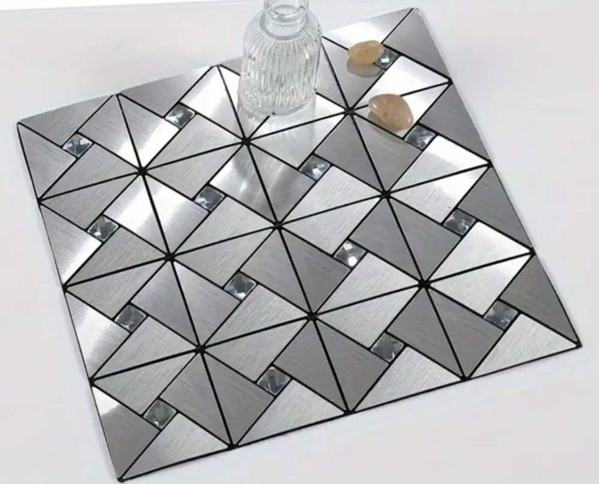 Луксозни метални 3d плочки с кристали