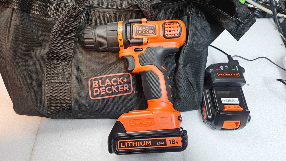 BLACK DECKER EGBL 18 H1 18V șurubelniță 2 baterii si geanta NOUA