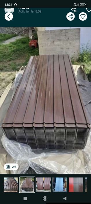 Vând tabla color 2×90 preț negociabil 6 lei bucata