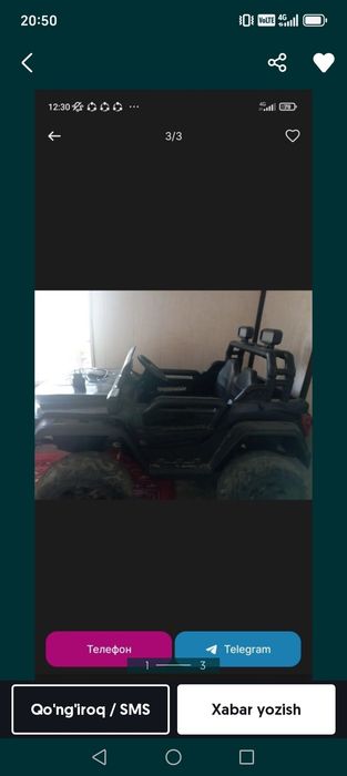 Bolalar akumlyayor moshinasi sotiladi