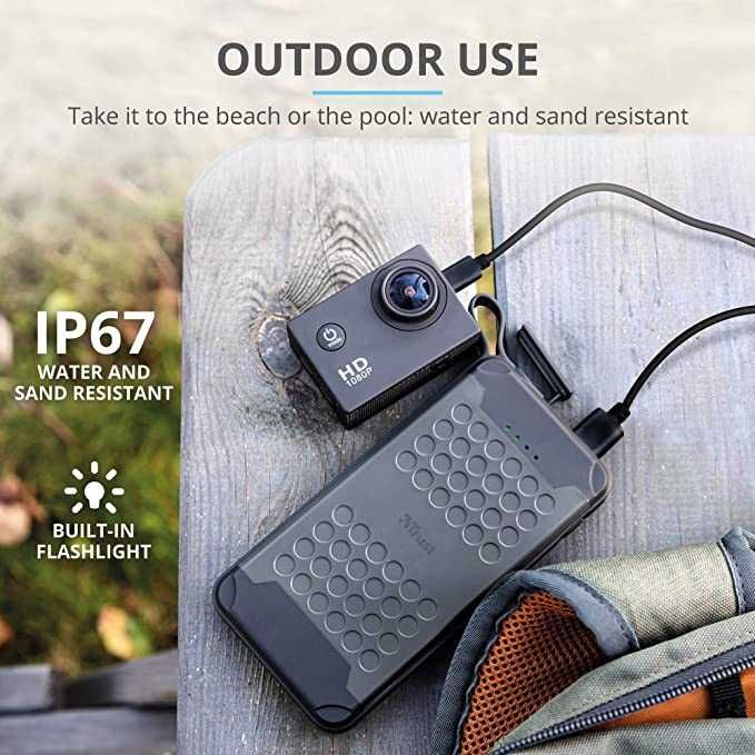 Baterie Externa Trust Hyke Outdoor 10000 mAH Dustproof Waterproof