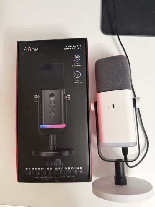 Микрофон Fifine AM8 белый