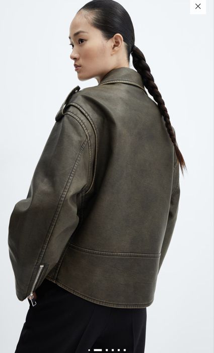 Дамско кожено яке Mango