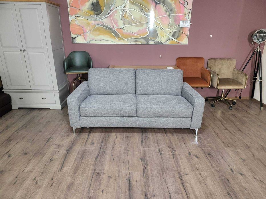 Сив диван от плат двойка Natuzzi с функция сън