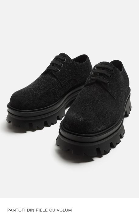 Pantofi Zars din piele cu talpa voluminoasa 6 cm ,model Prada,40