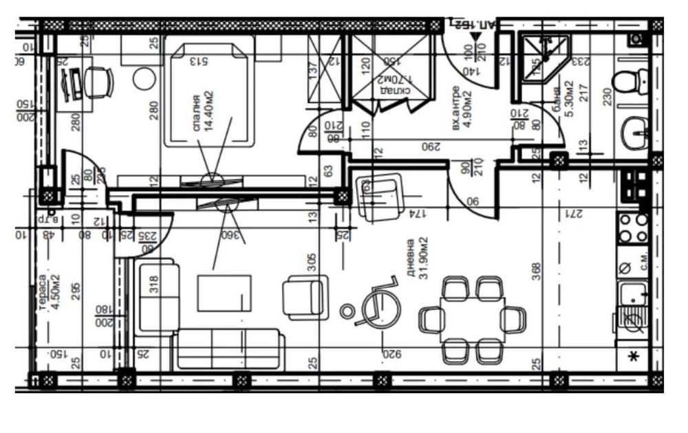 Продава се Двустаен апартамент в Пловдив, Южен - 79 кв.м за 904 €/кв.м - Снимка #1