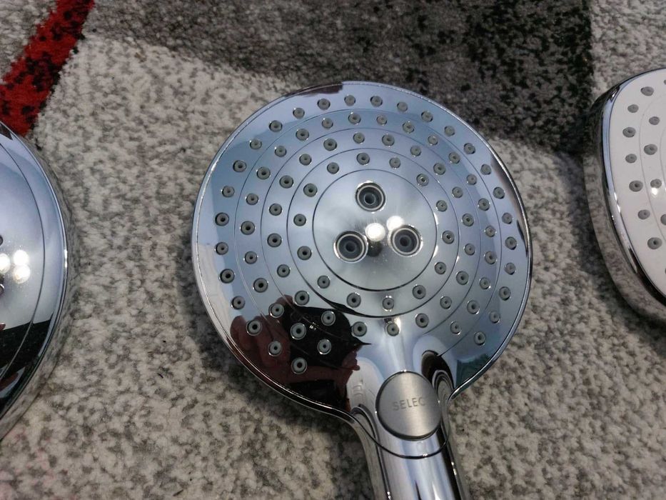 Para de dus Hansgrohe Raindance Select E120 cu 3 jeturi, white-chrome