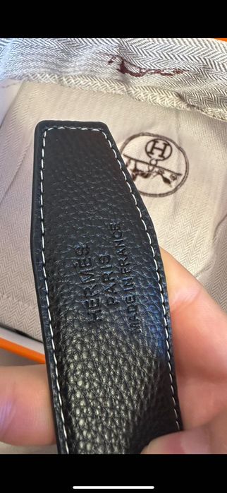 Hermes-Чисто нов мъжки автентичен колан 120 см